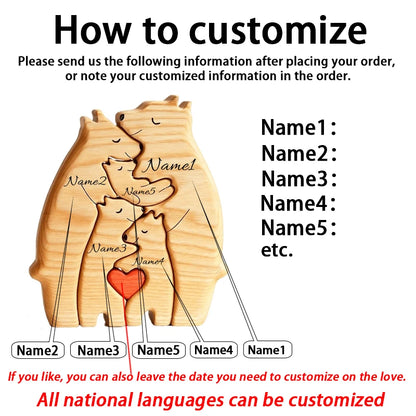 Personlised Family Bear Puzzle